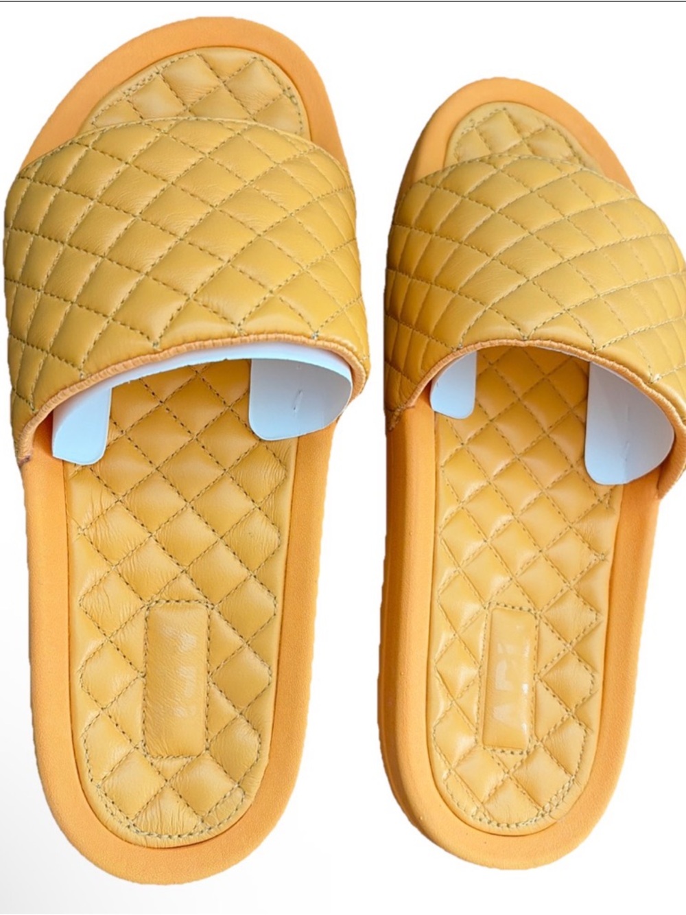 APL Lusso Slides Leather Quilted / Color Mango /Women’s 9 New In Box
